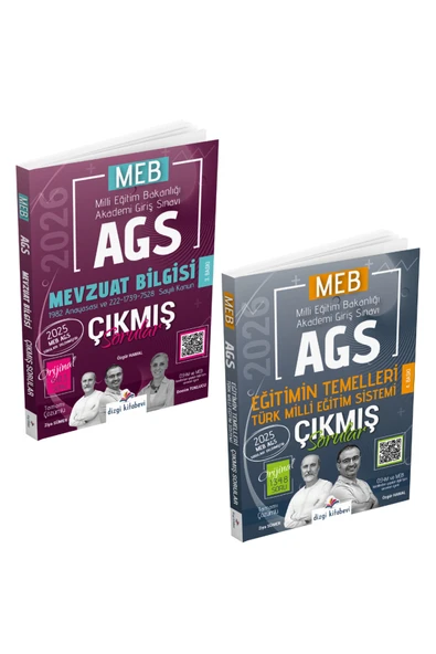 Dizgi Kitap 2026 MEB AGS Video Çözümlü Eğitimin Temelleri ve Mevzuat Bilgisi Çıkmış Sorular Seti ürün görseli