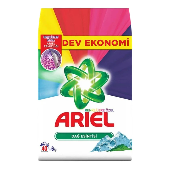 Ariel Çamaşır Deterjanı Toz Dağ Esintisi Renklilere Özel 6 Kg ürün görseli 1