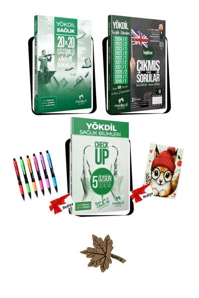 Modadil Yayınları Modadil YÖKDİL SAĞLIK Deneme ve Soru Seti Rıdvan Gürbüz & Suat Gürcan (3 Hediyeli) - Resim 2