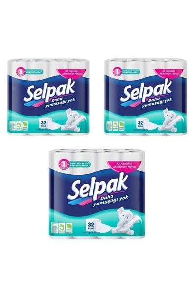 Selpak Tuvalet Kağıdı 3 X 32 Rulo ürün görseli
