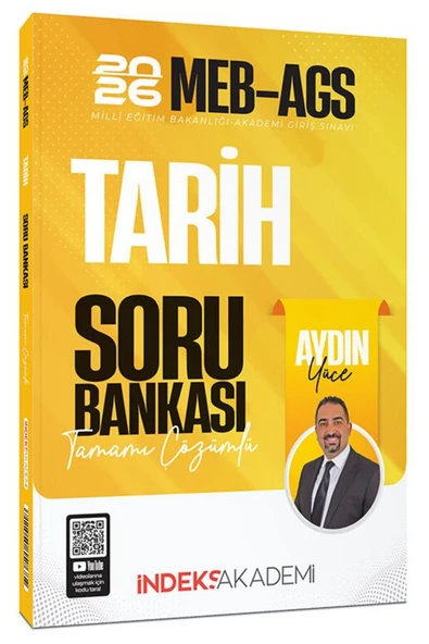 İndeks Akademi İndeks Akademi 2026 MEB-AGS Tarih Soru Bankası Çözümlü - Aydın Yüce İndeks Akademi Yayıncılık ürün görseli