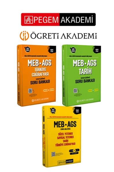 Pegem Akademi Yayıncılık PEGEM AKADEMİ  2025 MEB-AGS Konu Anlatımlı Sözel Sayısal Yetenek Tarih Türkiye Coğrafyası + 2025 MEB ürün görseli