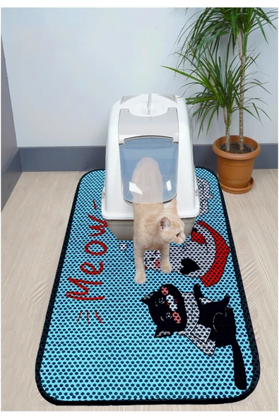 A 1968 AKTUNÇ TEKSTİL XXL BÜYÜK BOY ELEKLİ TUVALET ÖNÜ DESENLİ KEDİ KUMU PASPASI 60X120 CM ürün görseli