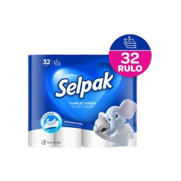 Selpak Tuvalet Kağıdı Beyaz 32'li ürün görseli