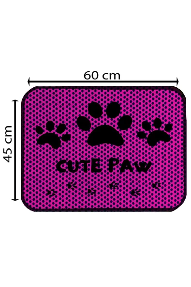 A 1968 AKTUNÇ TEKSTİL Elekli Tuvalet Önü Desenli Kedi Kumu Paspas 45 X 60 Cm - Resim 2