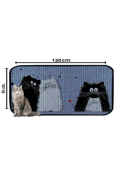 PeraMila BÜYÜK BOY ELEKLİ TUVALET ÖNÜ DESENLİ KEDİ KUMU PASPASI 60 x 120 cm - Resim 2