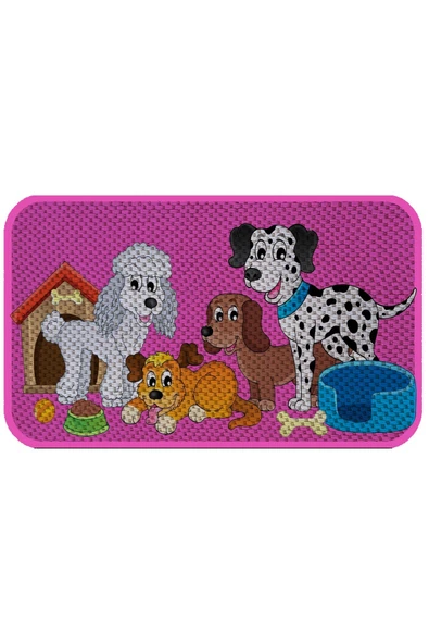 PeraMila KEDİ KÖPEK MAMA VE SU KABI ALTI PASPASI + TIRMALAMA - Resim 3