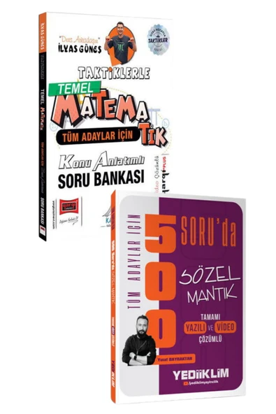 Yargı Yayınları Tüm Adaylar İçin Taktiklerle Temel Matematik+500 Soruda Sözel Mantık Konu Anlatımlı Soru Bankası-SET - Resim 3