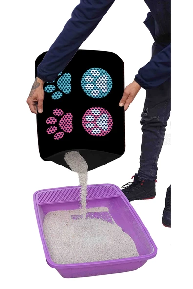 A 1968 AKTUNÇ TEKSTİL Elekli Tuvalet Önü Desenli Kedi Kumu Paspas 45 X 60 Cm - Resim 3