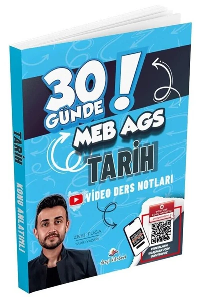 Dizgi Kitap MEB-AGS 30 Günde Tarih Video Ders Notları - Zeki Tuğa Yayınları ürün görseli