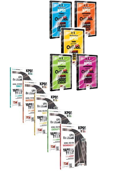 Yargı Yayınları 2026 KPSS Lise-Önlisans Tüm Dersler 2010-2024 Konu Konu Çıkmış+Çek Kopart Test Seti-10 KİTAP-SET ürün görseli