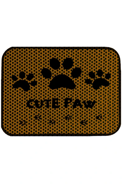 A 1968 AKTUNÇ TEKSTİL Elekli Tuvalet Önü Desenli Kedi Kumu Paspas 45 X 60 Cm - Resim 3