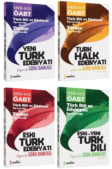 Edebiyat TV Yayınları Edebiyat TV ÖABT MEB-AGS Türk Dili Edebiyatı-Türkçe Soru Bankası 4 lü Set Edebiyat TV Yayınları ürün görseli