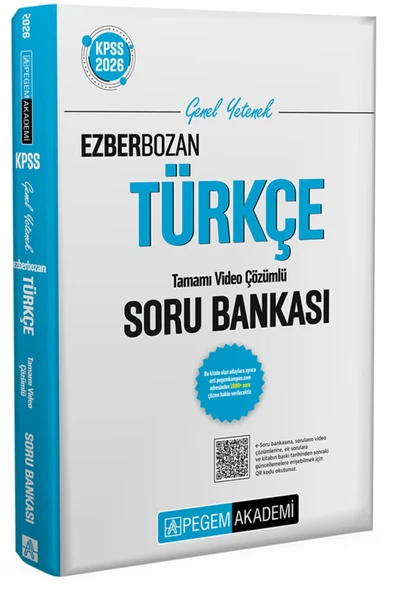 Pegem Akademi Yayıncılık 2026 KPSS Genel Yetenek Genel Kültür Ezberbozan Türkçe Tamamı Video Çözümlü Soru Bankası ürün görseli