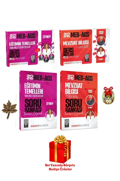 İndeks Akademi 2026 MEG AGS Mevzuat Bilgisi ve Eğitimin Temelleri Ders Notları + Soru Bankası Zeynep Salman ürün görseli