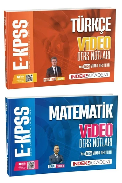 İndeks Akademi 2026 EKPSS Türkçe + Matematik Video Ders Notları 2 li Set Yayıncılık ürün görseli