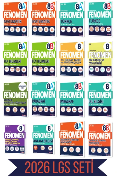 Fenomen Yayıncılık 8. SINIF 2026 LGS 16'LI SET ürün görseli