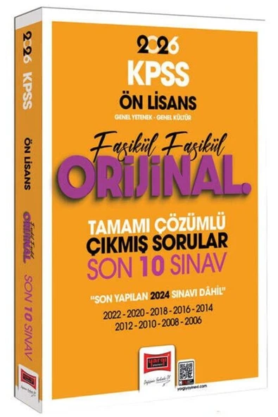 Yargı Yayınları Yargı 2026 KPSS Ön Lisans Orijinal Çıkmış Sorular Son 10 Sınav Fasikül Çözümlü ürün görseli