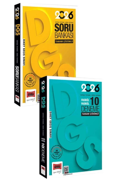 Yargı Yayınları 2026 DGS Sayısal-Sözel Yetenek Tamamı Çözümlü Soru Bankası+Tamamı Çözümlü 10 Deneme-2 KİTAP-SET ürün görseli