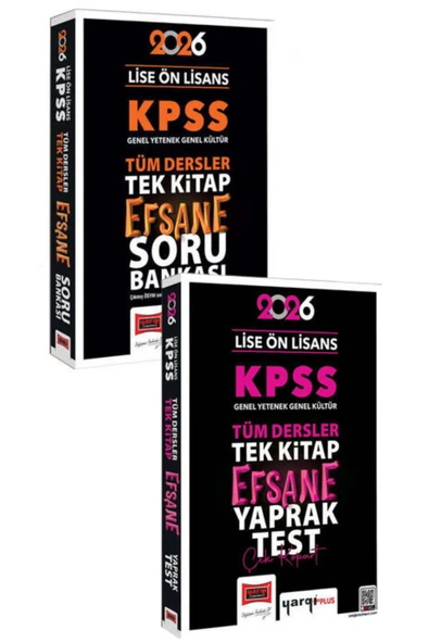 Yargı Yayınları 2026 KPSS Lise-Ön Lisans GK-GY Tüm Dersler Tek Kitap Efsane Soru Bankası+Çek Kopart Test-2 KİTAP-SET ürün görseli