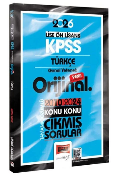 Yargı Yayınları Yargı 2026 KPSS Lise Ön Lisans Türkçe Orijinal Çıkmış Sorular 2010-2024 Çözümlü ürün görseli