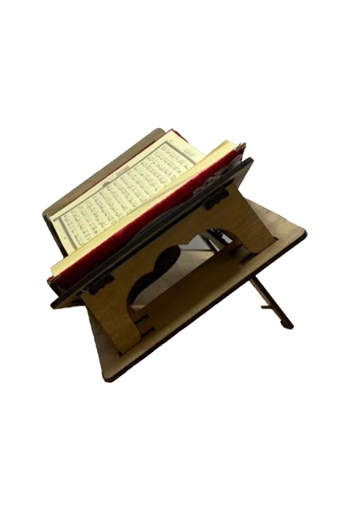 PeraMila Ahşap Rahle Kitap Okuma Standı, Kuran-ı Kerim Okuma Tablet Tutucu Kitap Okuma Nota Standı - Resim 3