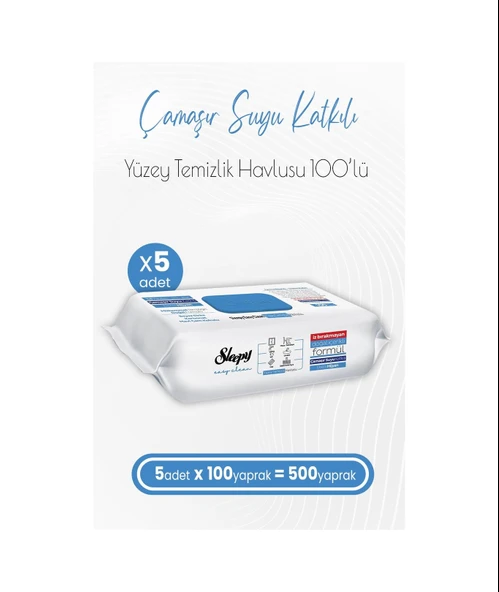 Sleepy Easy Clean Çamaşır Suyu Katkılı Yüzey Temizlik Havlusu 5 X 100'Lü 500 Yaprak ürün görseli