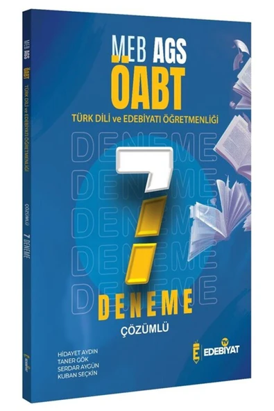 Edebiyat TV Yayınları Edebiyat Tv Öabt Meb-ags Türk Dili Edebiyatı Öğretmenliği 7 Deneme Çözümlü - Hidayet Aydın Edebiyat ürün görseli
