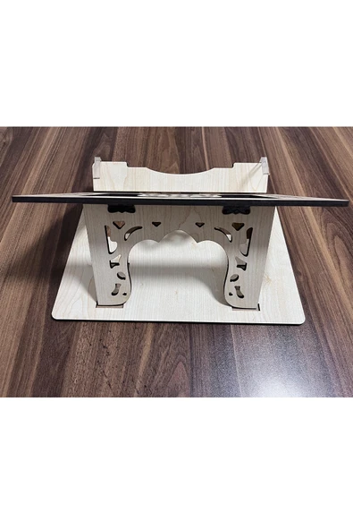 PeraMila Üç Kademeli Ahşap Rahle Kuran-ı Kerim & Kitap Okuma Standı Tablet Laptop Tutucu Nota Standı ürün görseli
