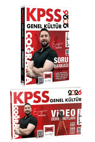 Yargı Yayınları 2026 KPSS Genel Kültür Tamamı Çözümlü Coğrafya Soru Bankası+Video Ders Notları 2 KİTAP ürün görseli