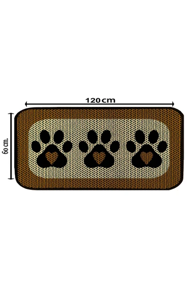 PeraMila 60x120 Büyük Boy Kedi Kumu WC Önü Kedi Paspası Desenli Elekli Kedi Tuvaleti Paspası XXL - Resim 2