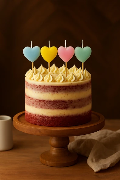 Big Party Mum Kalp Makaron Renkli 5 Parça - Resim 3