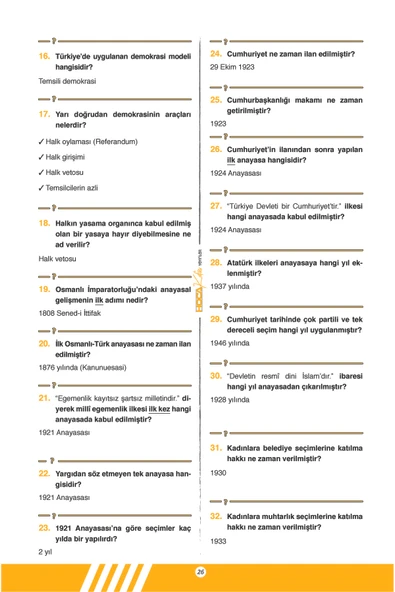 Hoca Kafası Yayınları 2026 KPSS Vatandaşlık Soru Bankası- Video Notlar- Pratiko 3 Lü Set - Resim 3