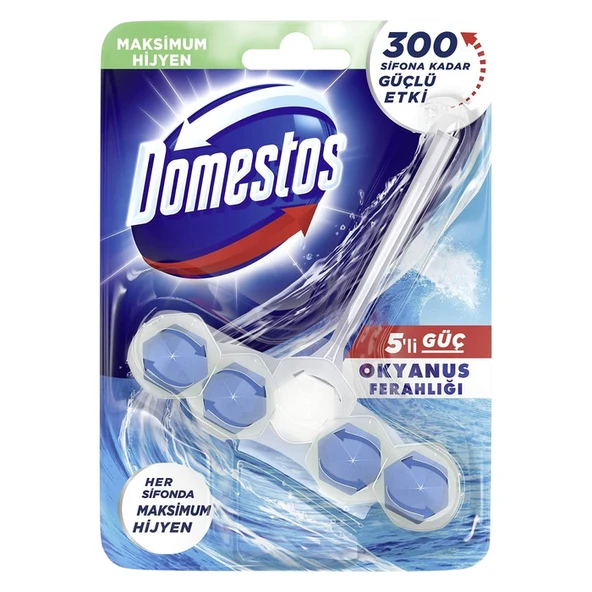 Domestos 5'li Güç Tuvalet Bloğu Okyanus Ferahlığı 50 Gr ürün görseli
