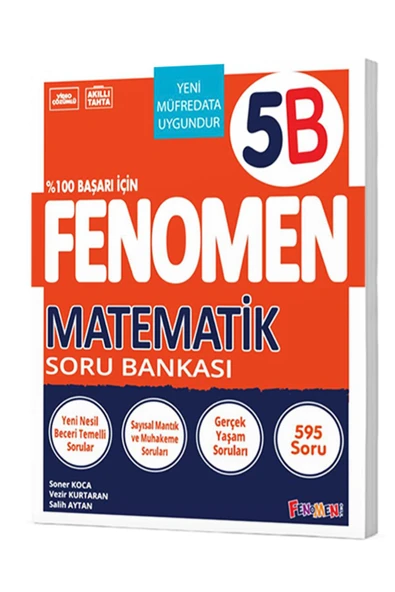 Kurmay Yayınevi FENOMEN OKUL 5 MATEMATIK (B) SORU BANKASI / 9786057790170 ürün görseli