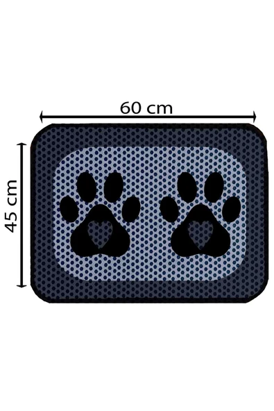 A 1968 AKTUNÇ TEKSTİL Elekli Tuvalet Önü Desenli Kedi Kumu Paspas 45 X 60 Cm - Resim 2