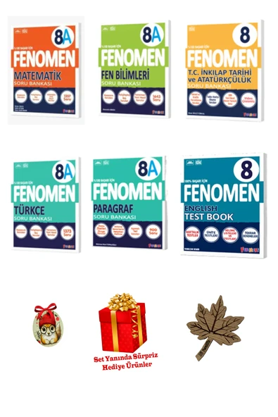Fenomen Yayıncılık 2026 LGS Hazırlık 8. Sınıf Tüm Dersler Soru Bankası Seti (4 HEDİYELİ) Fenomen Fen Matematik Türkçe ürün görseli