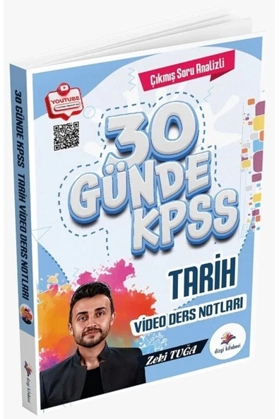 Dizgi Kitap KPSS 30 Günde Tarih Video Ders Notları - Zeki Tuğa Yayınları ürün görseli
