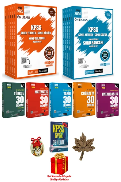 Pegem Akademi Yayıncılık 2026 Kpss Önlisans Konu Soru Deneme Seti 19 Ürün Sürpriz Hediyeler Ön Lisans ürün görseli