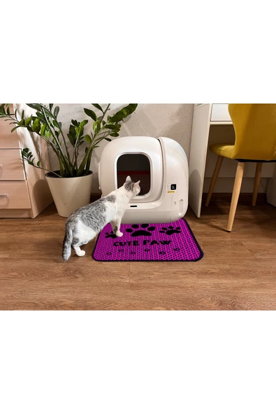 A 1968 AKTUNÇ TEKSTİL Elekli Tuvalet Önü Desenli Kedi Kumu Paspas 45 X 60 Cm ürün görseli