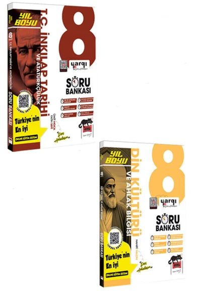 Yargı Yayınları Yargı Yayınları 8.Sınıf LGS T.C İnkılap Tarihi ve Din Kültürü ve Ahlak Bilgisi Yıl Boyu Soru Bankası ürün görseli