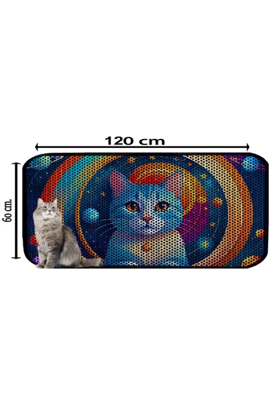 PeraMila BÜYÜK BOY ELEKLİ TUVALET ÖNÜ DESENLİ KEDİ KUMU PASPASI 60 x 120 cm - Resim 2