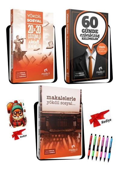Modadil Yayınları YÖKDİL SOSYAL - Kazandıran SET C Suat Gürcan & Rıdvan Gürbüz Modadil (2 Hediyeli) ürün görseli