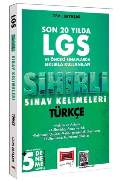 Yargı Yayınları Yargı LGS Türkçe Son 20 Yılda Sıklıkla Kullanılan Sihirli Sınav Kelimeleri (5 Deneme İlaveli) Yargı ürün görseli