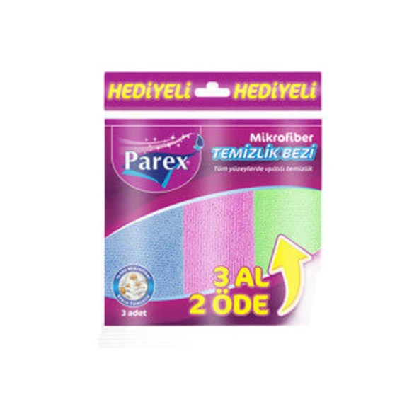 Parex Temizlik Bezi Mikrofiber 3'lü ürün görseli 1