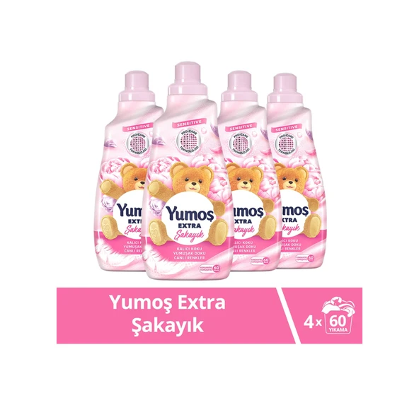 Yumoş Extra Konsantre Çamaşır Yumuşatıcısı Şakayık 4 x 1440 ML ürün görseli