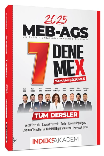 İndeks Akademi SÜPER FİYAT - 2025 MEB-AGS Tüm Dersler 7 DenemeX Çözümlü Yayıncılık ürün görseli