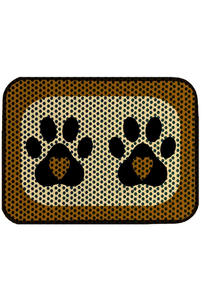 A 1968 AKTUNÇ TEKSTİL Elekli Tuvalet Önü Desenli Kedi Kumu Paspas 45 X 60 Cm - Resim 3