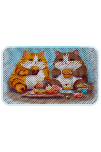 PeraMila KEDİ KÖPEK MAMA VE SU KABI ALTI PASPASI + TIRMALAMA ürün görseli