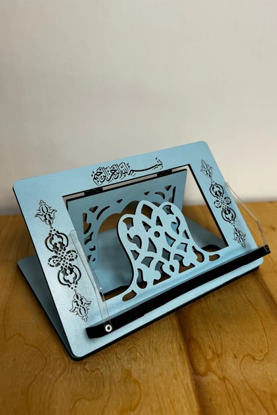 PeraMila Üç Kademeli Ahşap Rahle Kuran-ı Kerim & Kitap Okuma Standı Tablet Laptop Tutucu Nota Standı ürün görseli